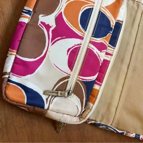 Coach Multicolor Patterned Nylon Hanging Travel Bag - Picture 5 of 5